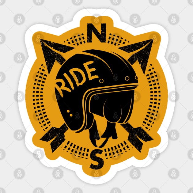 Motorbike Helmet Sticker by mailboxdisco